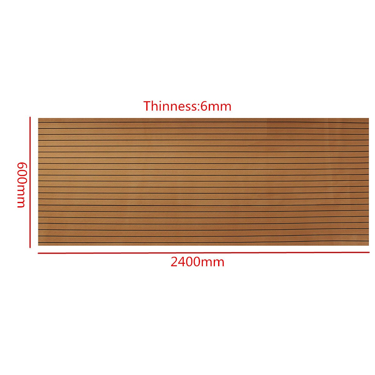 2400X600x6mm EVA Mat Surfboard Anti-Slip Traction Pad Yacht Marine Boat Decking Sheet Water Sports Surfing Boat Deck Pad - DJVWellnessandPets