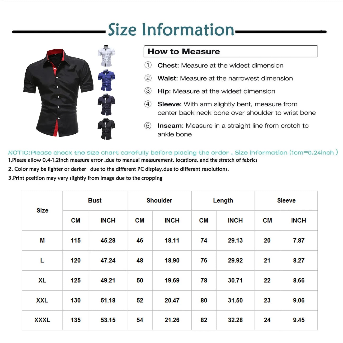 Men's Business Dress Shirts Male Formal Button-down Shirt Summer Solid Color Top Short Sleeved Shirt Daily Casual Top