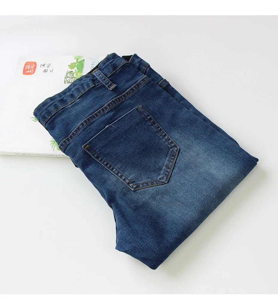 Maternity Pants High Waist Loose Denim Jeans