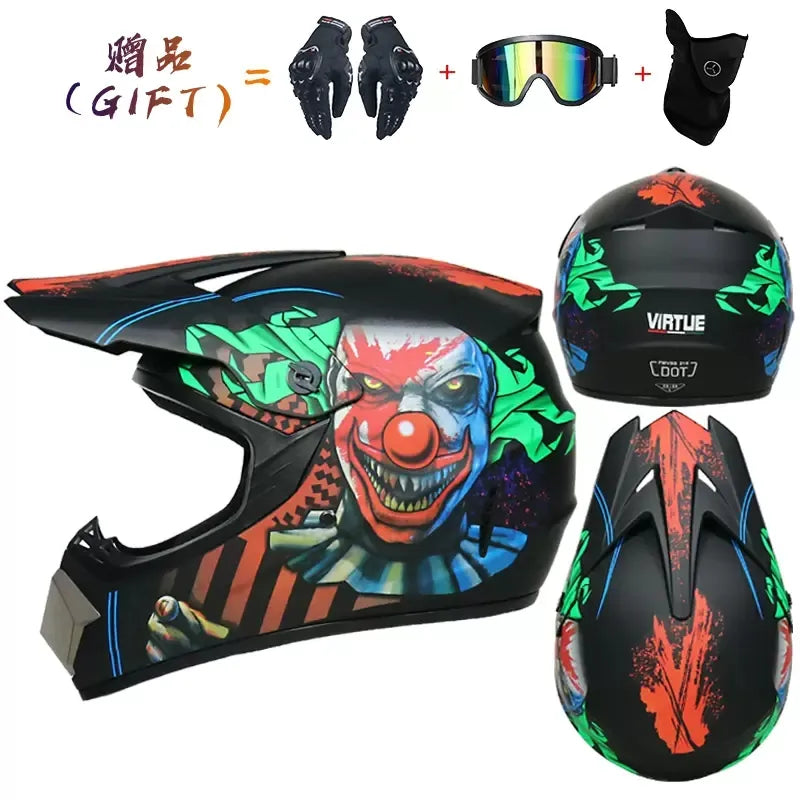 Send 3 pieces gift motorcycle helmet man children off-road helmet bike downhill AM DH cross helmet capacete motocross casco