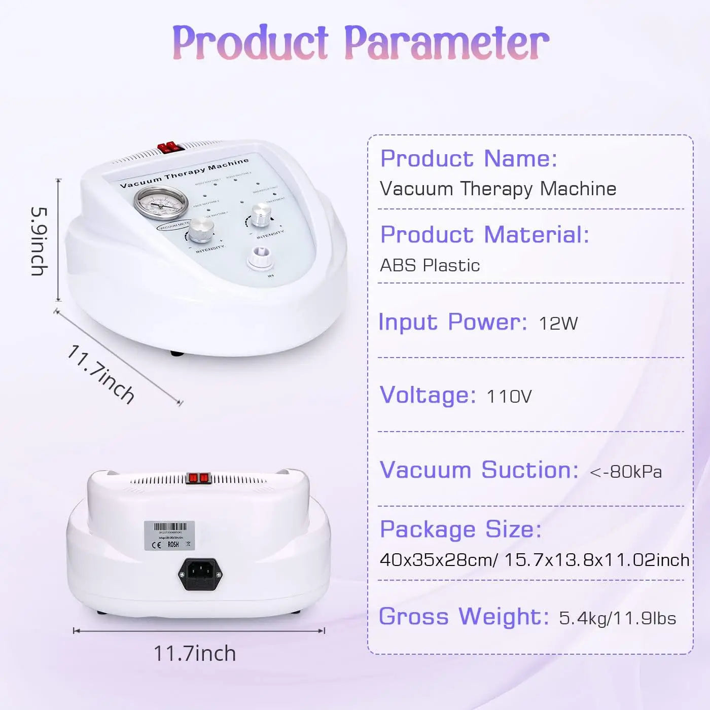 150ml Vacuum Therapy Machine Butt Lift Breast Enlargement Cupping Massage Body Shaping Device