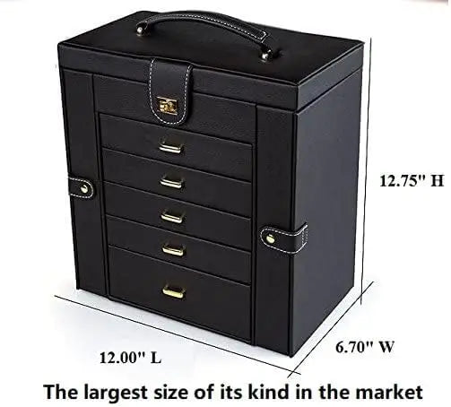 Kendal Extra Large Jewelry Box 6 Tier 5 Drawers