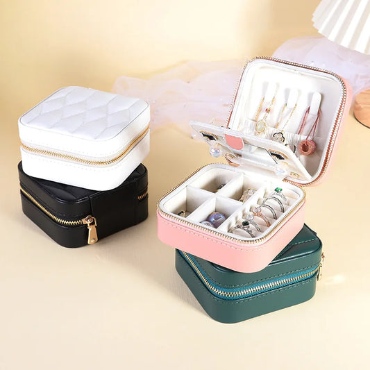 Portable Mini Jewelry Storage Box Travel Organizer