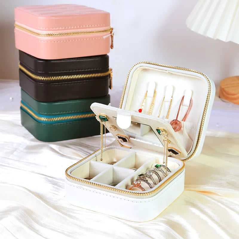 Portable Mini Jewelry Storage Box Travel Organizer