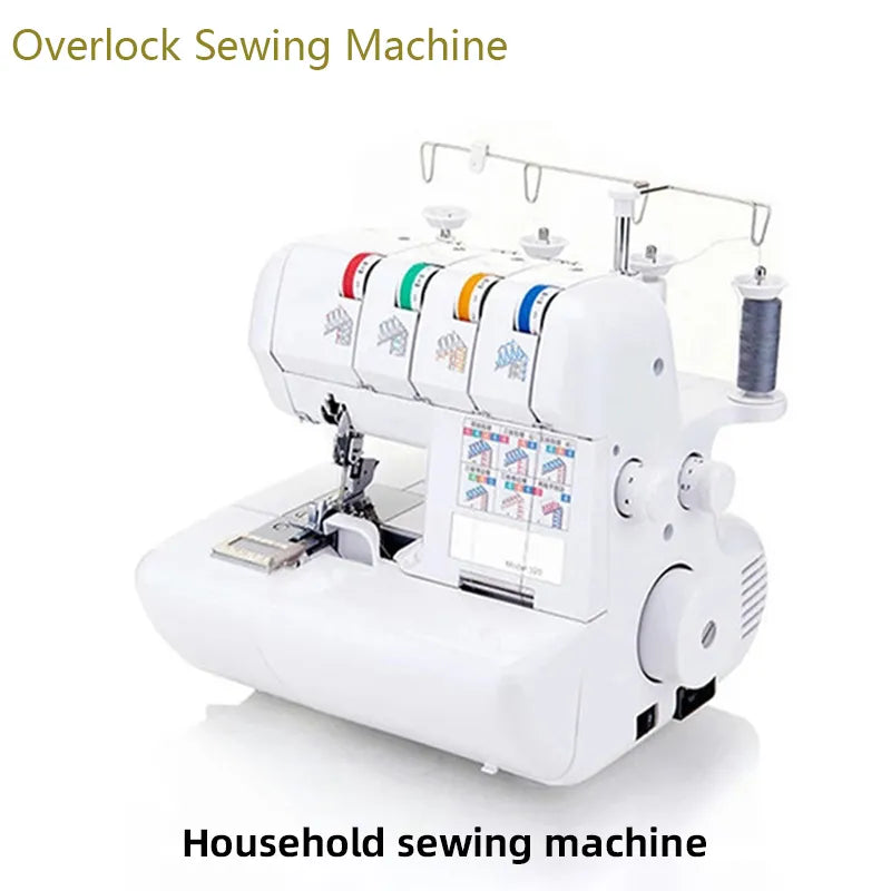 New Household Desktop Four-line Overlock Sewing Machine  Electric Sewing Machine Small Four-line Overlock Sewing Machine