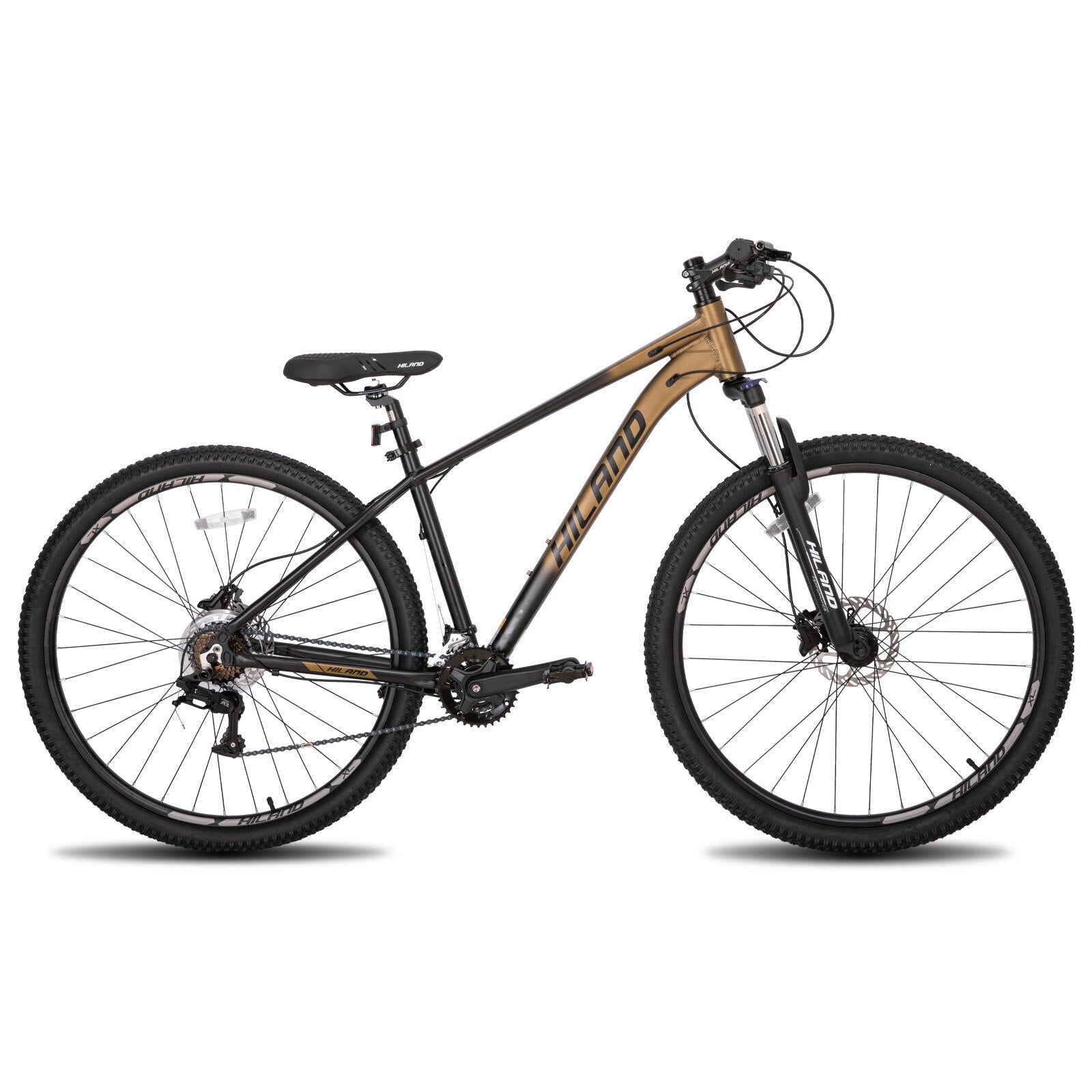 Hiland 29 Inch Mountain Bike for Men Adult Bicycle, Aluminum Hydraulic Disc-Brake 16-Speed with Lock-Out Suspension Fork MTB - DJVWellnessandPets