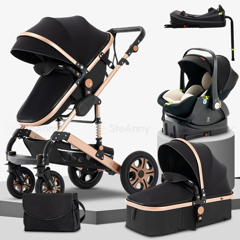 5-IN-1 Luxury Baby Stroller Free Shipping Pram Portable  baby Carriage With Car Seat Travel System Infant Pushcar on 2023 - DJVWellnessandPets