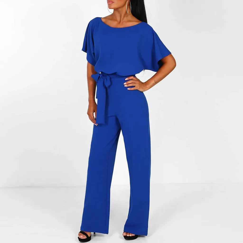 Women Summer Jumpsuit Short Sleeve