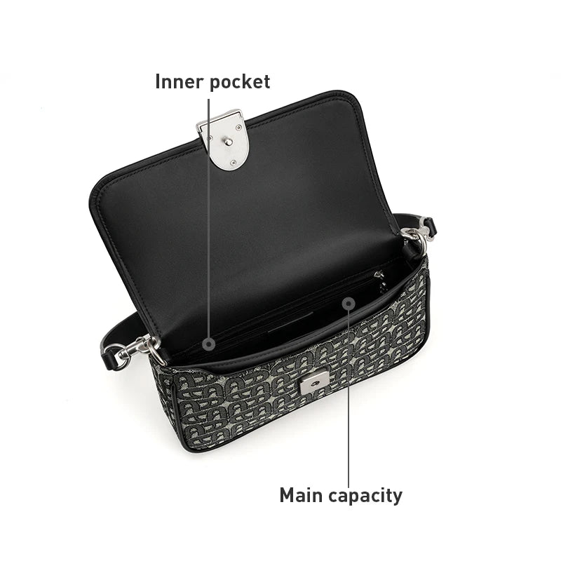 LA FESTIN 2024 New Bag Original Shoulder Crossbody Bag Square Bag Handbag Women Chain Bag A-line door Series free shipping