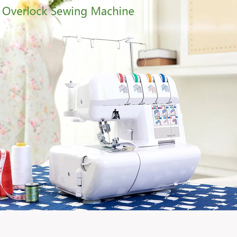 New Household Desktop Four-line Overlock Sewing Machine  Electric Sewing Machine Small Four-line Overlock Sewing Machine