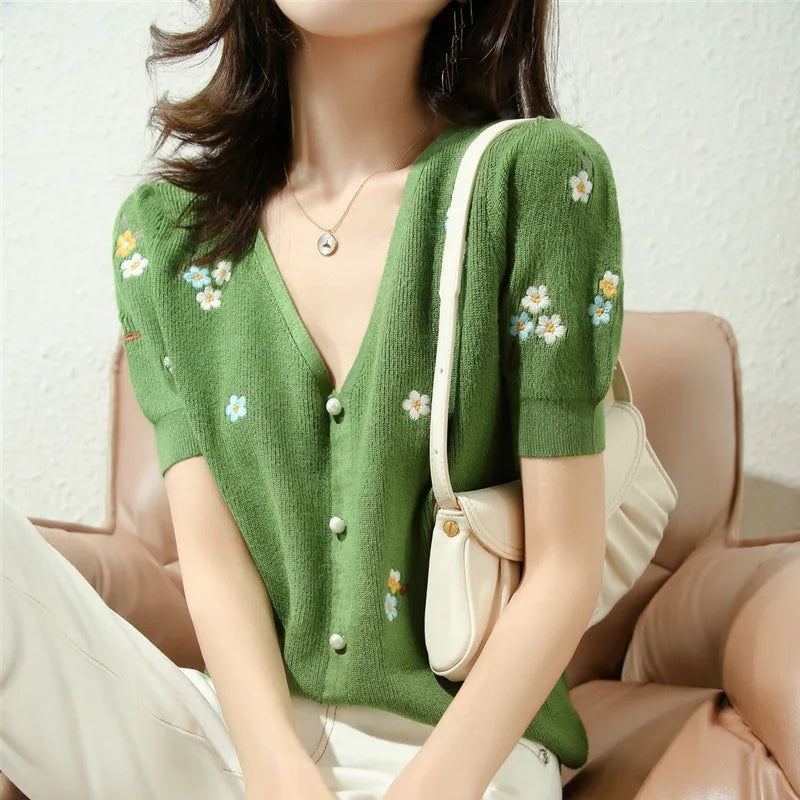 Women's T-Shirt Spring/Summer Cotton Sweater