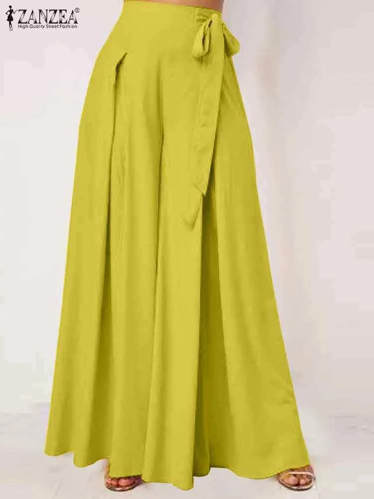 Women High Waist Wide Leg Pants Casual Summer