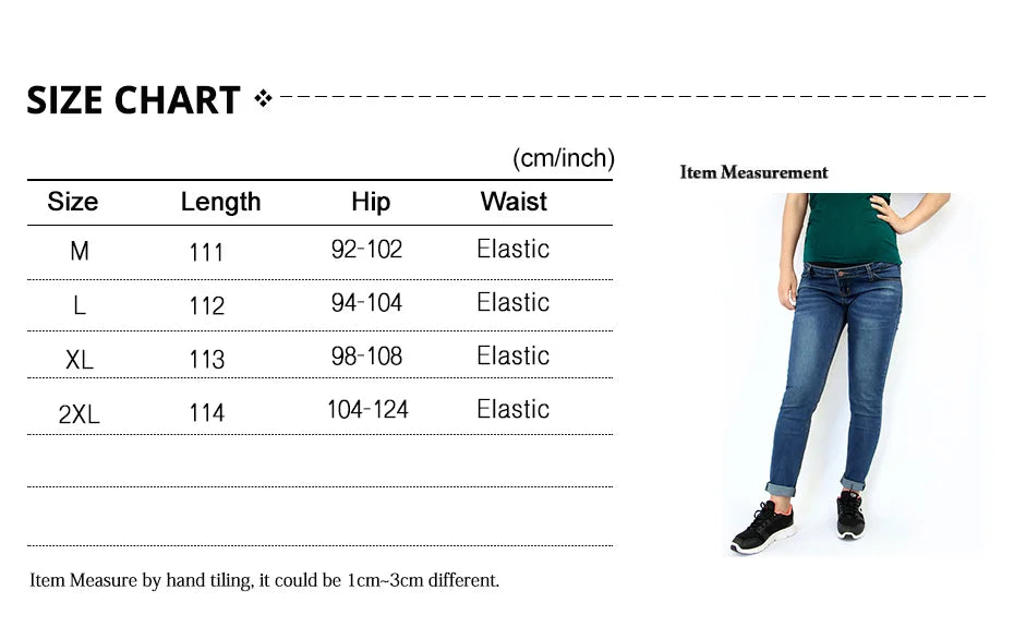 Maternity Pants High Waist Loose Denim Jeans