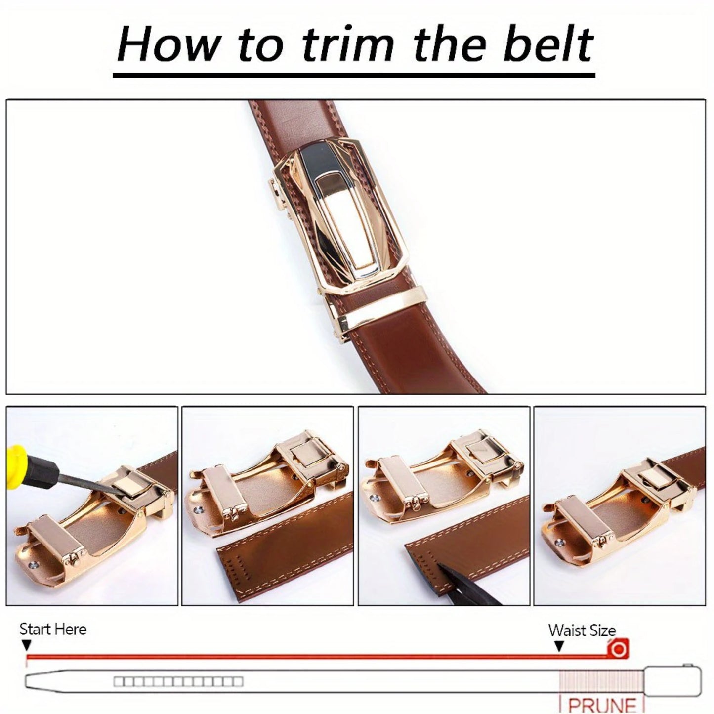 Genuine Leather Cowhide Fashion Belt -