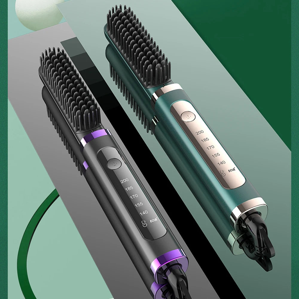 Electric Hair Straightener Hot Comb Brush