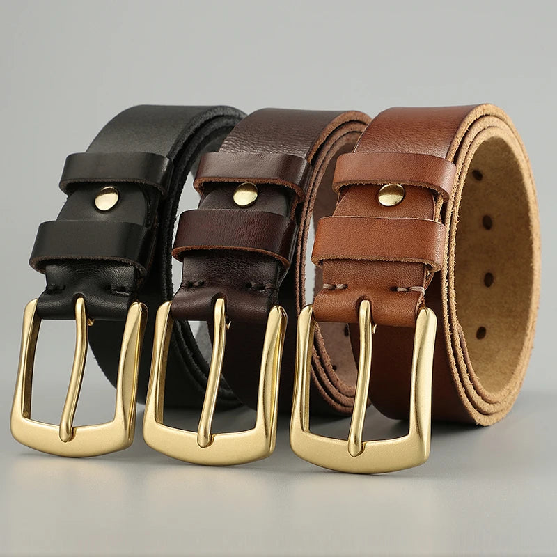 Genuine leather needle buckle layer genuine cowhide