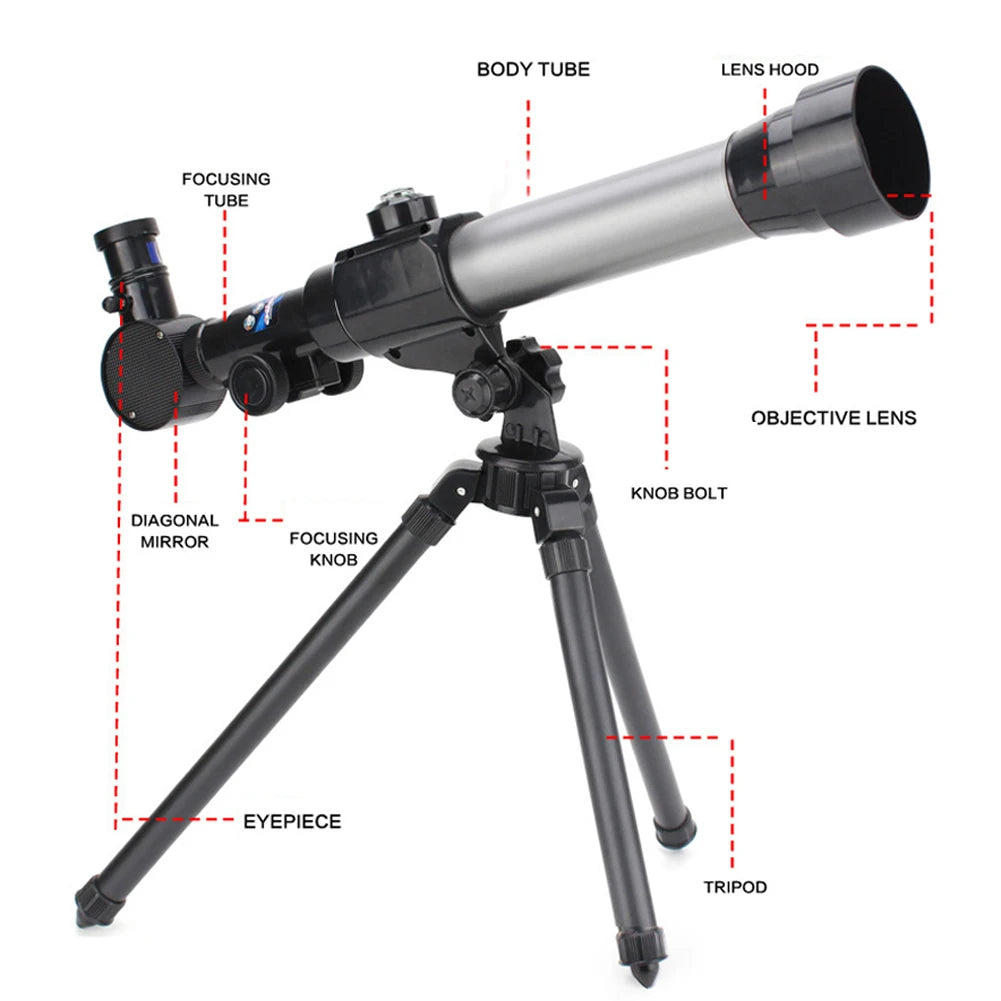 Student Introductory Science Telescope Teaching Aids Educational 340 Degrees Vertical Rotate Astronomical Refractor