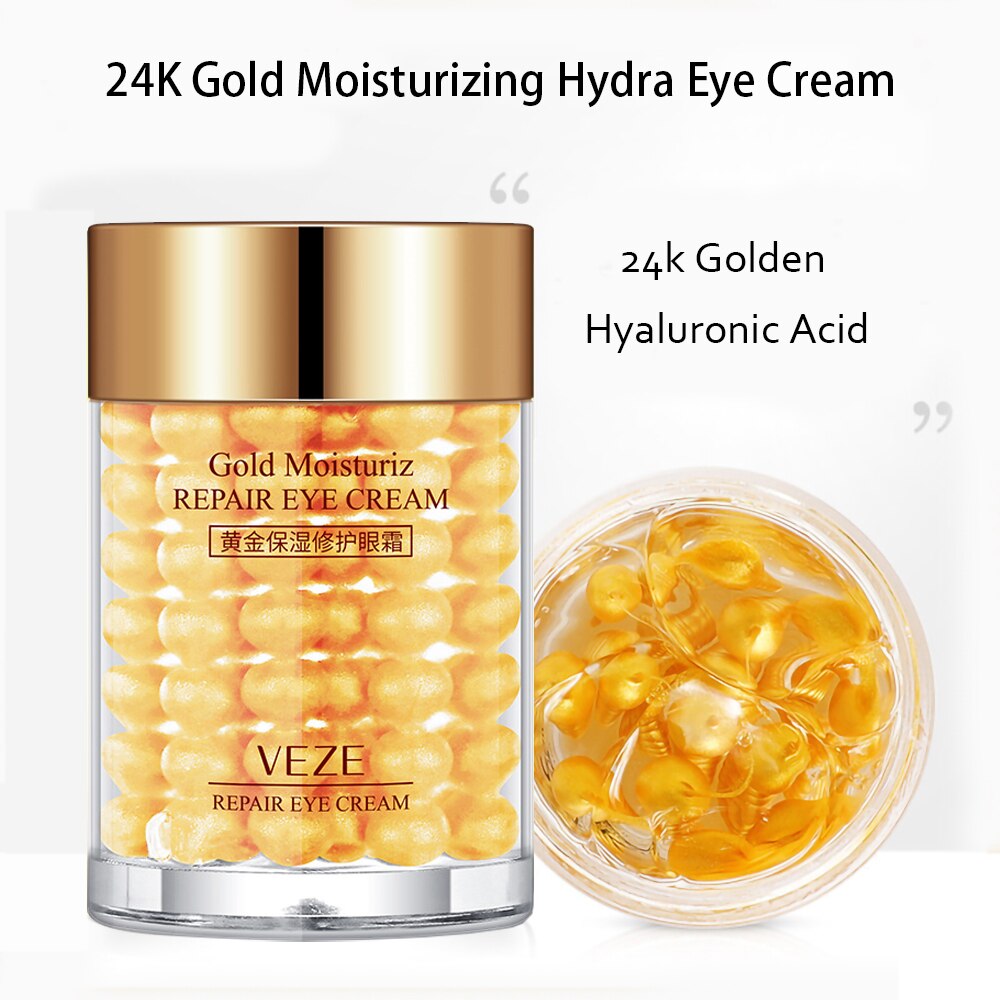 24K Gold Skincare Set Nicotinamide Face Essence Fade Dark Eye Circles Collagen Eye Cream Firming Skin Eye Mask Face Care Kit - DJVWellnessandPets