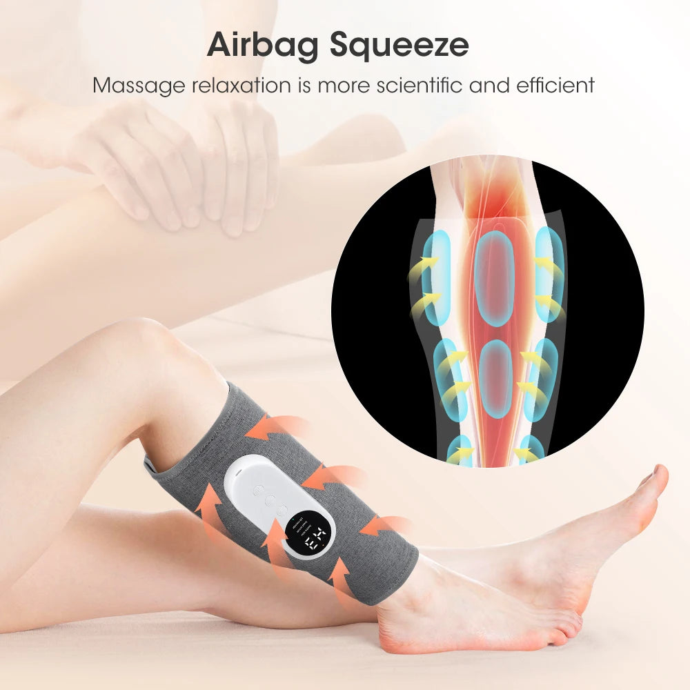 3 Modes Smart Leg Massage Vibration Heating Leg Air Compression Massager Wireless Electric Foot Air Pressure Massage Foot Care