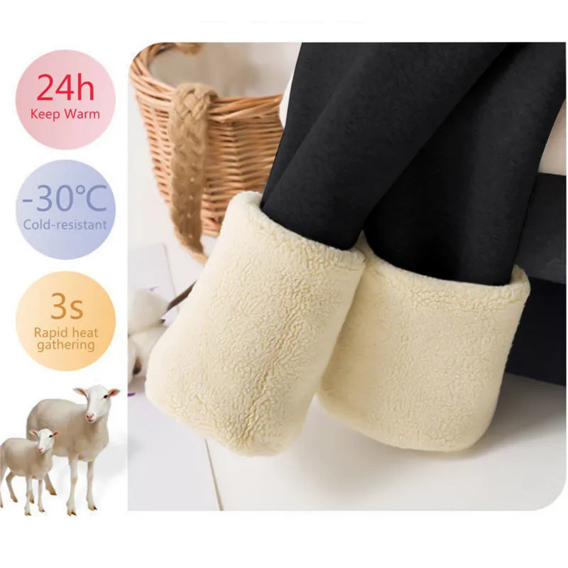 Women Lamb Cashmere Leggings Winter