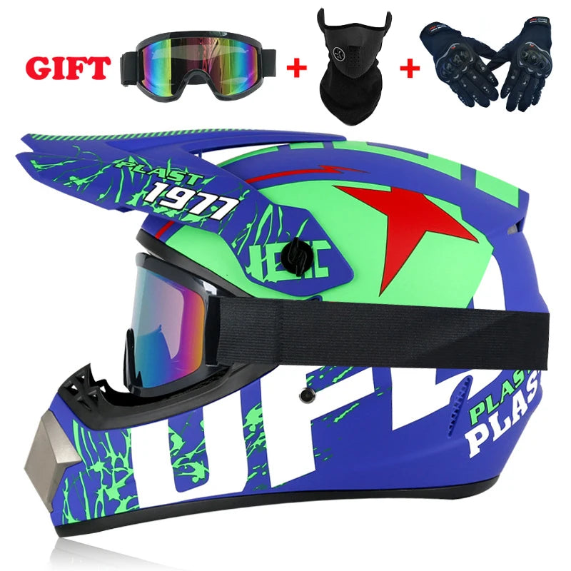 Send 3 pieces gift motorcycle helmet man children off-road helmet bike downhill AM DH cross helmet capacete motocross casco