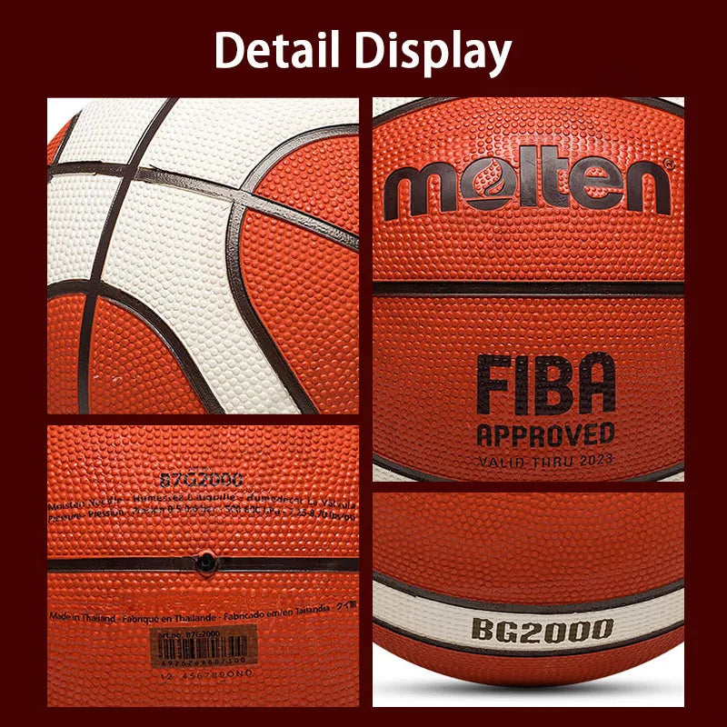 Original Molten Size 5 6 7 Basketballs BG2000 Youth Woman Training Balls High Quality Women Standard Basketball Free Gifts