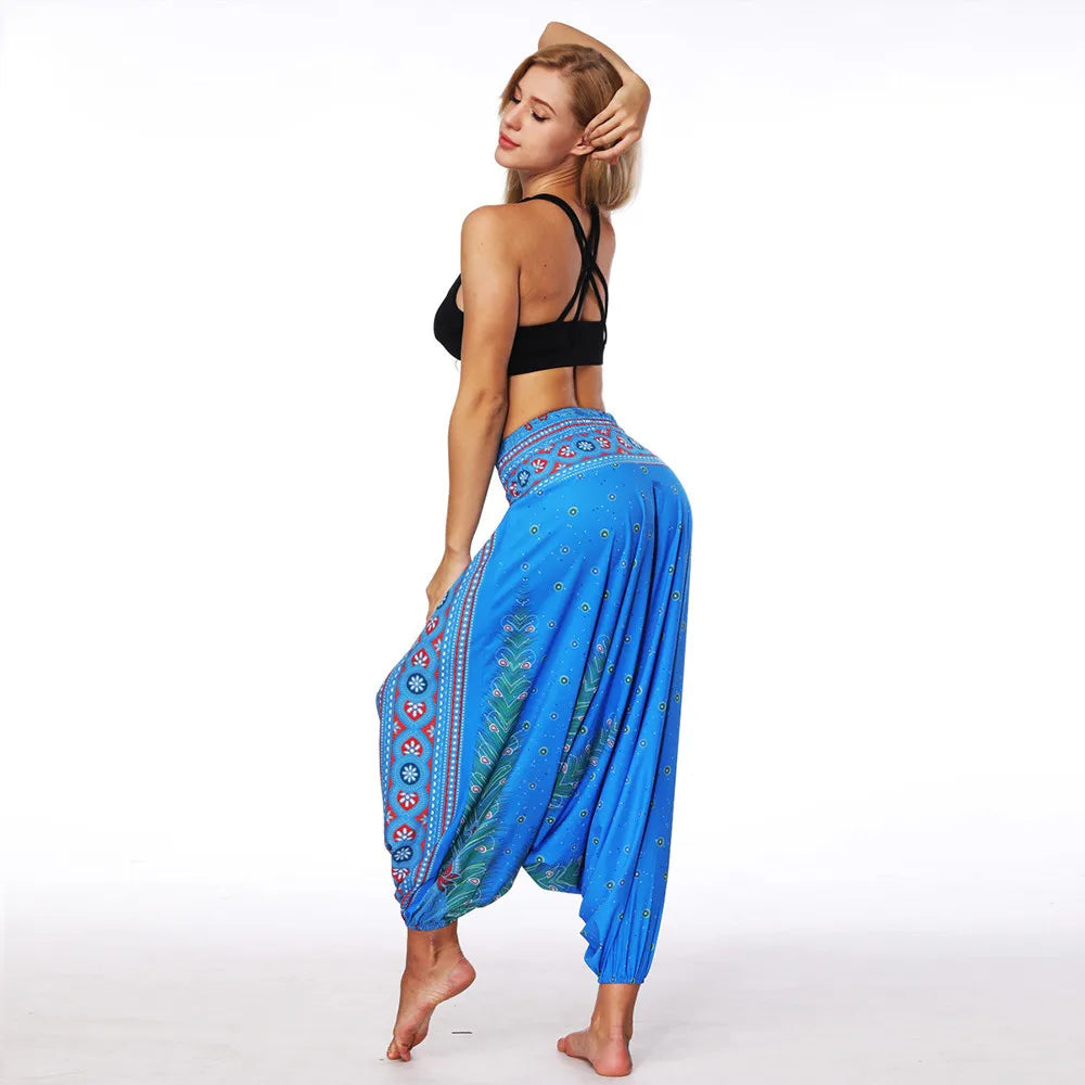 Women Casual Loose Yoga Trousers Baggy Boho