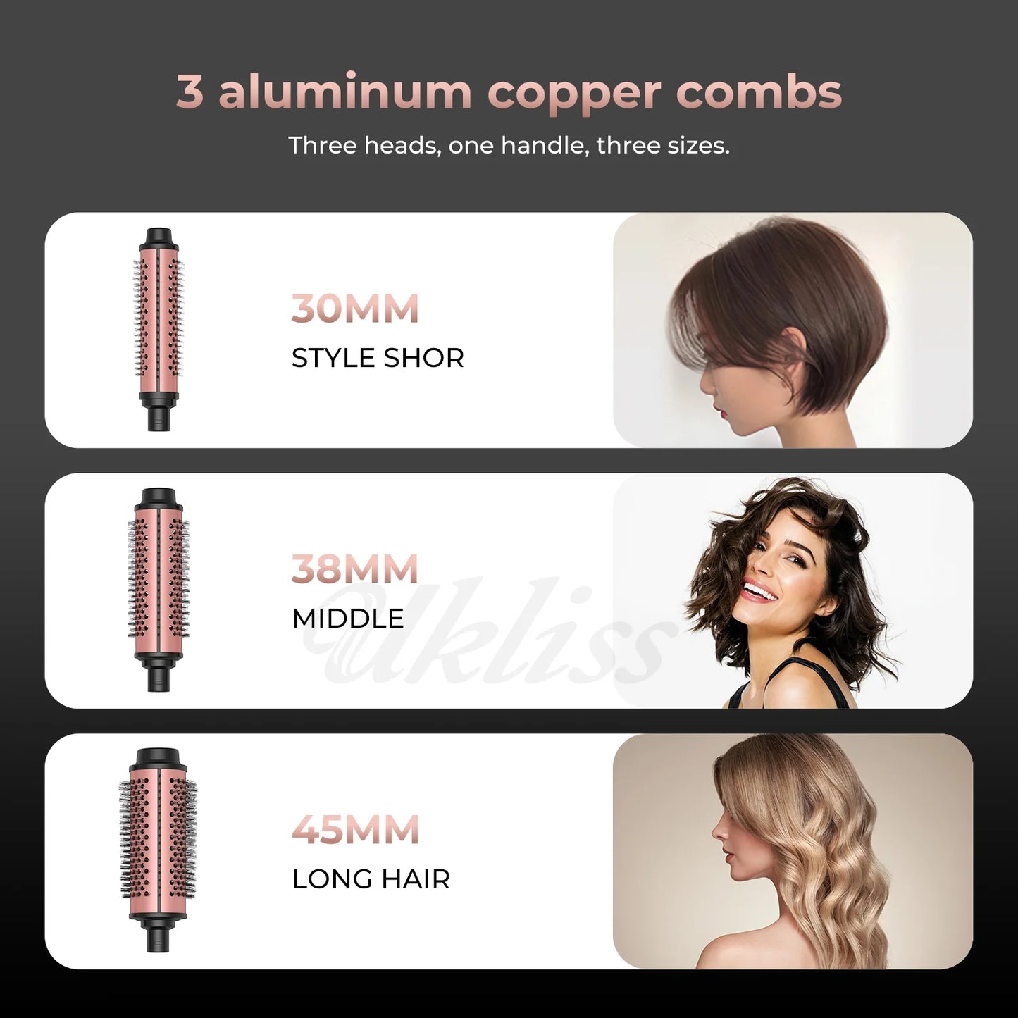 Heated Round Brush Portable Curling Iron