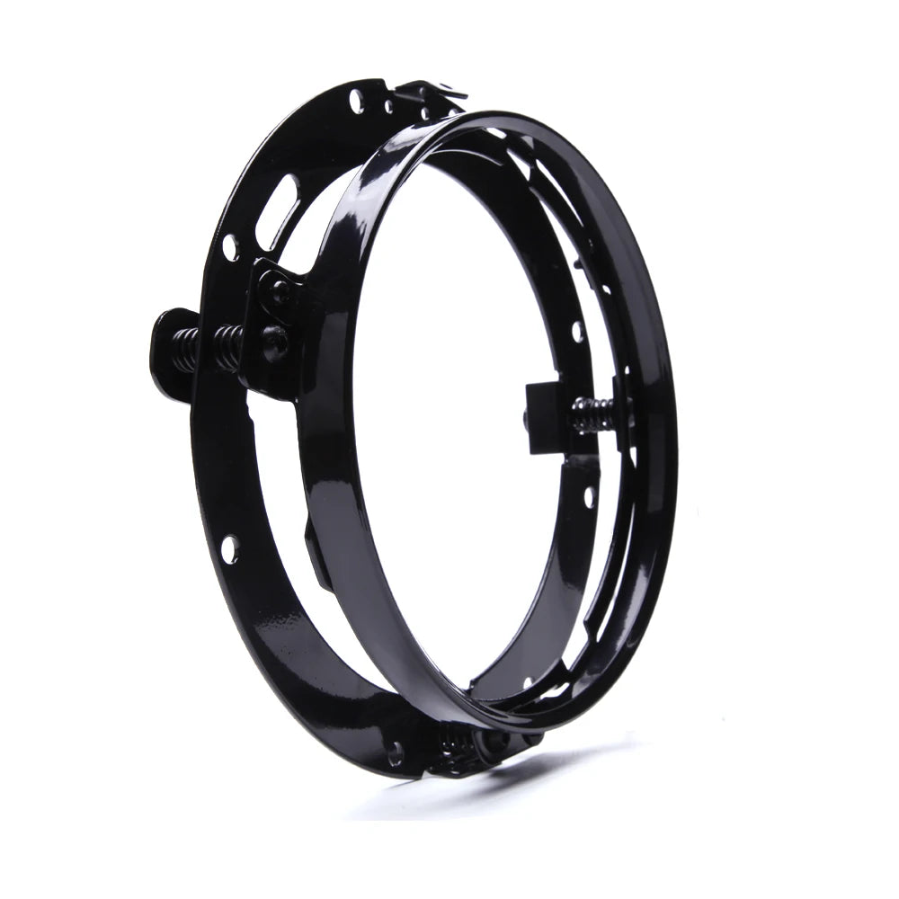 Black/Chrome Mounting Bracket Trim Ring for 7 Inch Round LED Headlight Headlamp Car Motorcycle Accessories