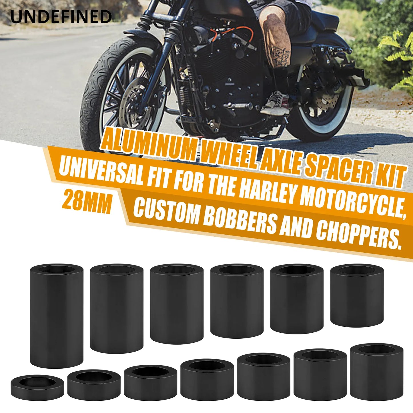 Motorcycle Wheel Axle Spacer Kit I.D-3/4" O.D-1-1/8" Aluminum For Harley Yamaha Big Dog Bobber Chopper Custom Cruiser Universal