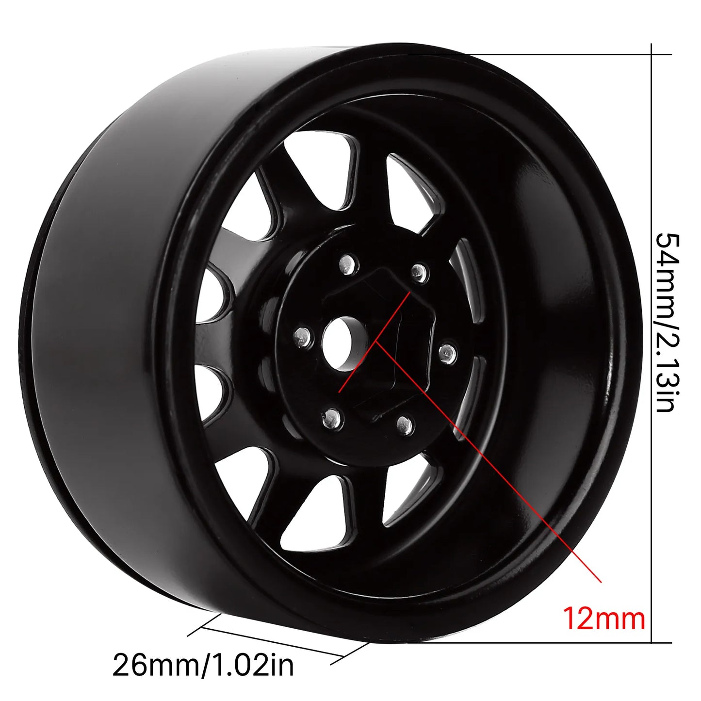 INJORA 116g/pcs Metal Alloy 1.9 Beadlock Wheel Rims for 1:10 RC Crawler Axial SCX10 AXI03007 90046 TRX4 Redcat GEN8 (W1909)