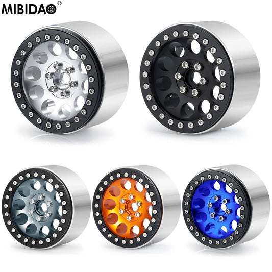 MIBIDAO Metal 2.2" Beadlock Wheel Rim 35mm Width For 1/10 Axial SCX10 90046 TRX4 RR10 Wraith 90018 D90 RC Crawler Car