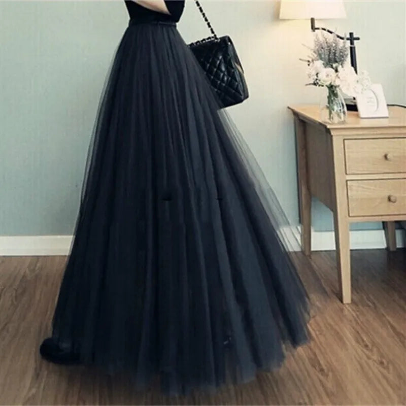 Spring and Autumn Three-layer Mesh Princess Swing Skirt