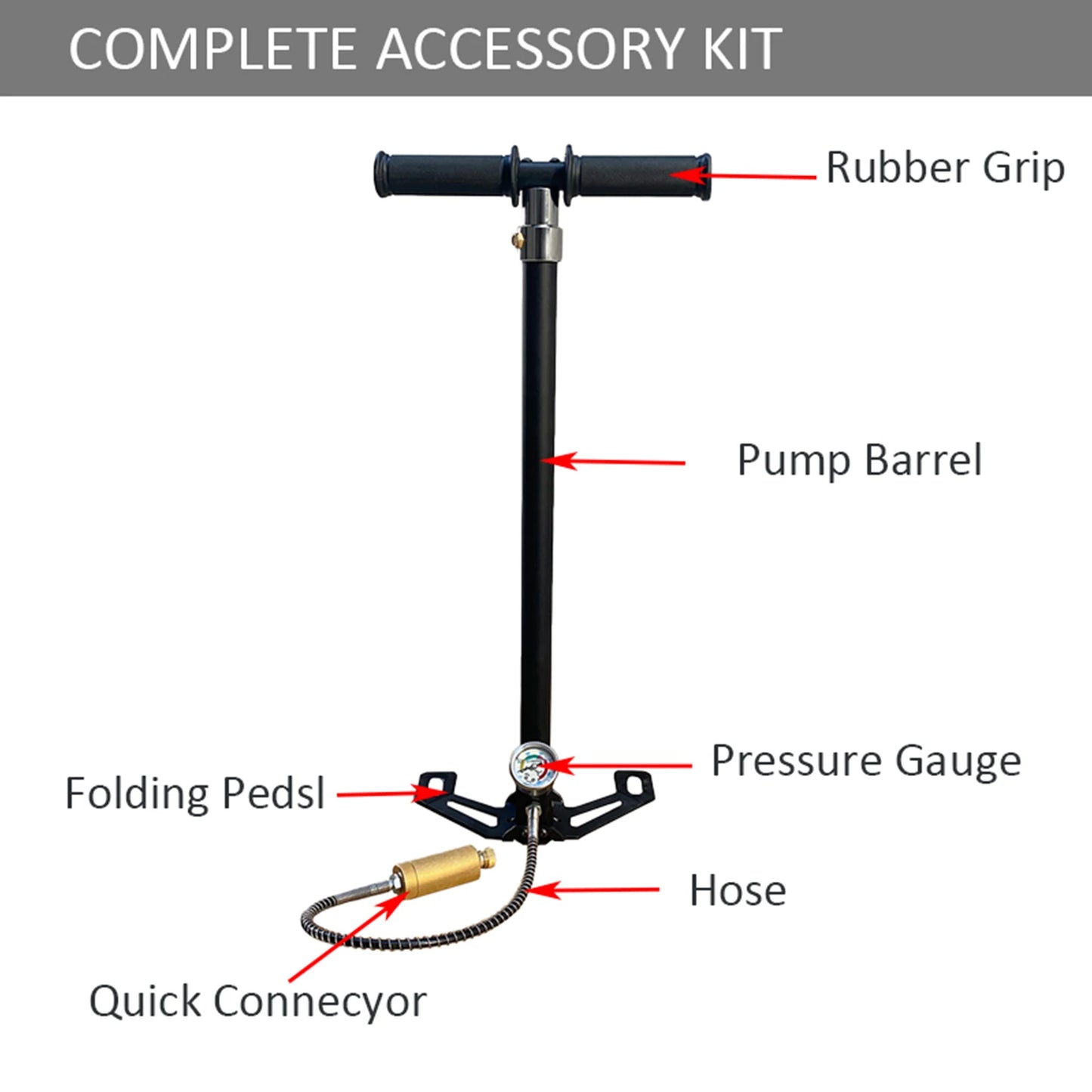 NUOGE 30mpa 4500Psi 4 Stage PCP Hand Pump Air Compressor