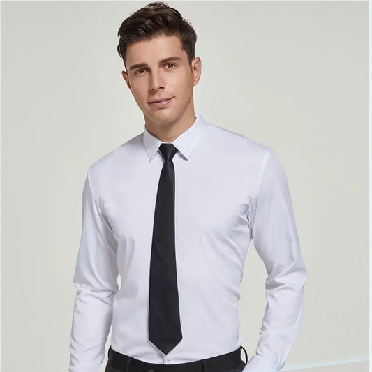 Men's White Shirt Long-sleeved Non-iron