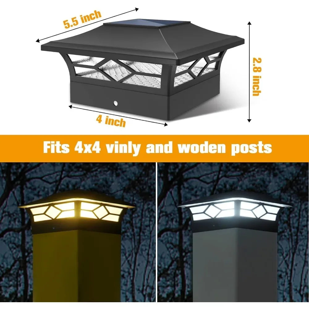 Outdoor Solar Post Lights 12 Pack, Waterproof