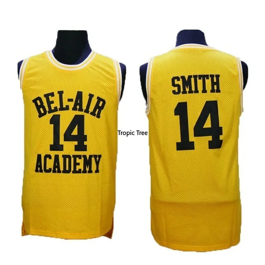 Will Smith Basketball Jersey 14 Bel Air Academy 25 Carlton Banks Jersey Movie Cosplay Clothing Stitched Men's Sport Shirt S-XXXL