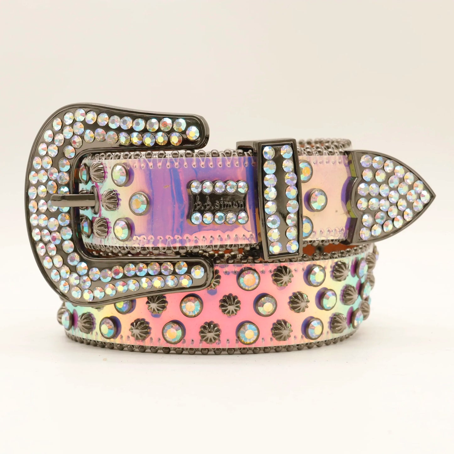 Rhinestones Western Belts Studded Men Women