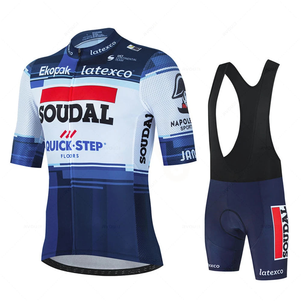Soudal Quick Step Summer Cycling  Jersey Suit Men's