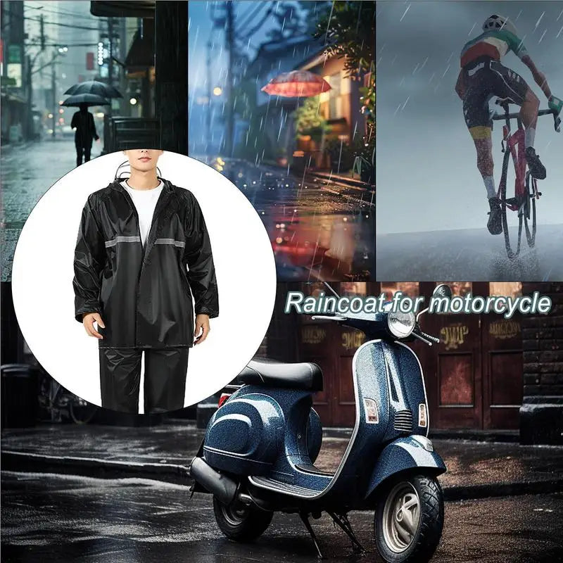 Motorcycle Rain Suit Waterproof Rain Jackett And Pants