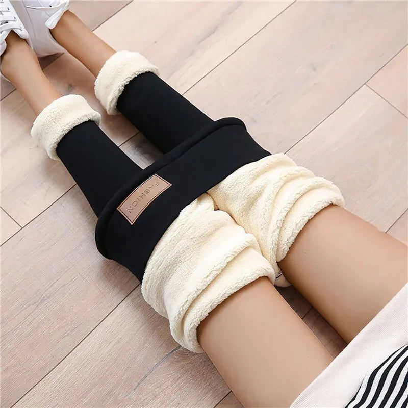 Women Lamb Cashmere Leggings Winter