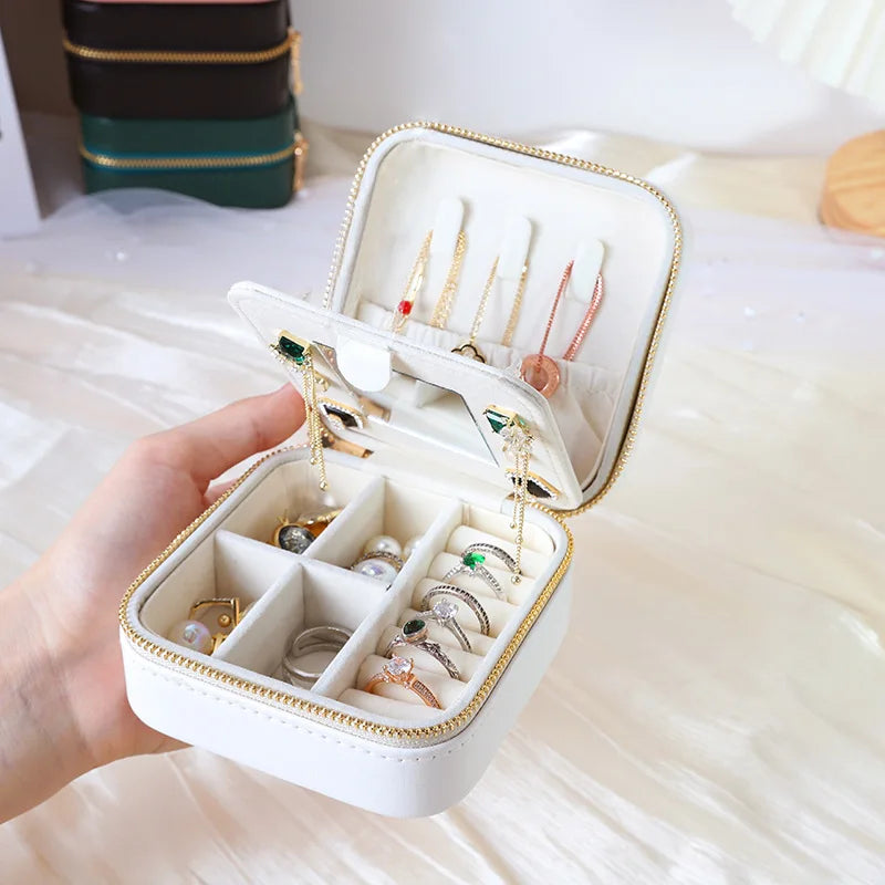 Portable Mini Jewelry Storage Box Travel Organizer