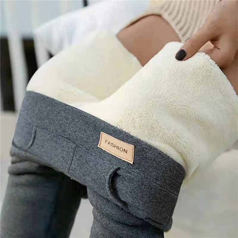 Women Lamb Cashmere Leggings Winter