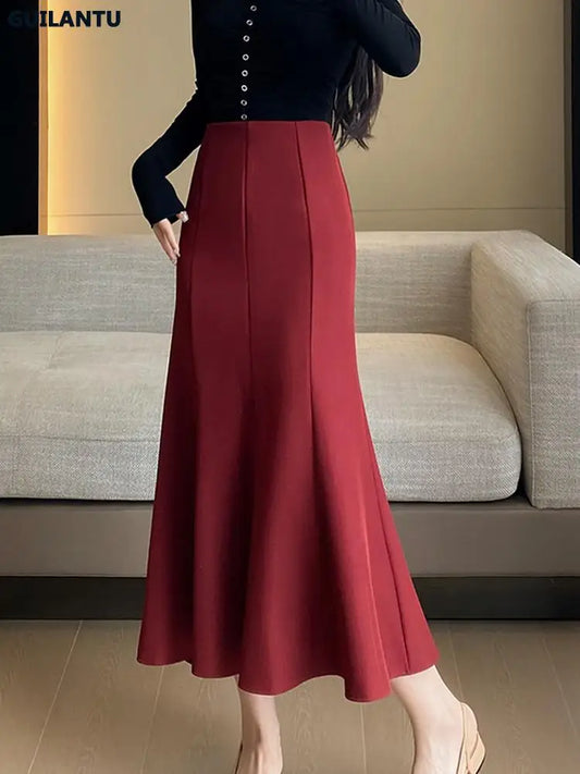 Elegant Women Long Trumpet / Mermaid Skirt