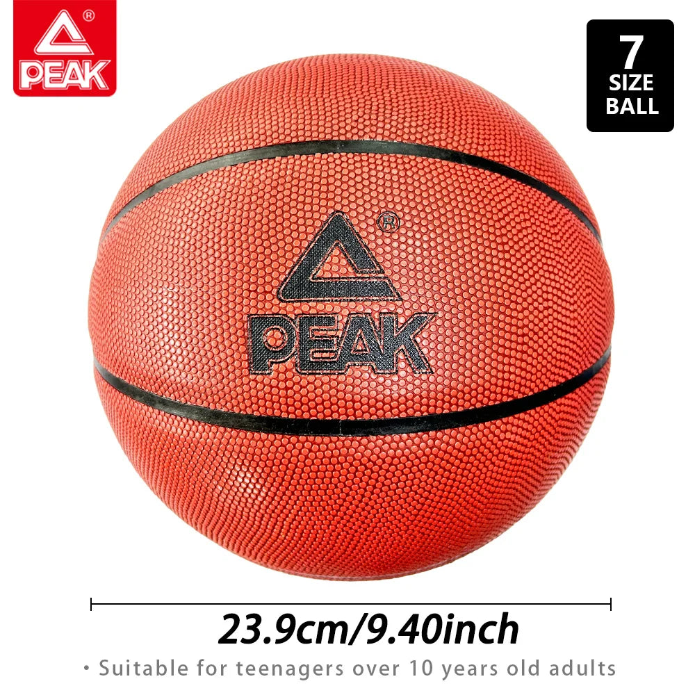 PEAK Basketball Official Size 7 Professional PU Game Basketball Outdoor Durable Ball for Men Women Training Team Basketball