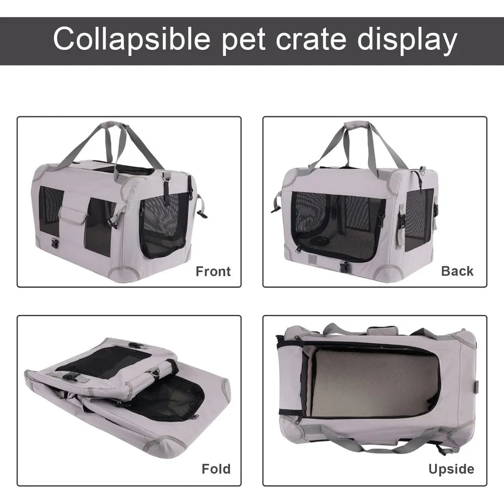 Carriers for Traveling/Indoor and Outdoor, Pet Crate Carrier