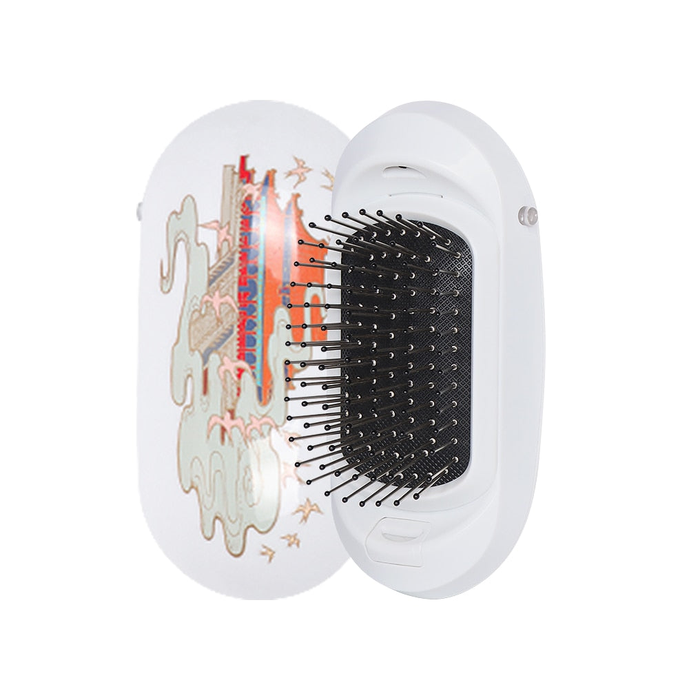 New Version Ionic Hairbrush Portable Negative Ions Product Electric Massage Hairbrush Anti-static Hair Brush