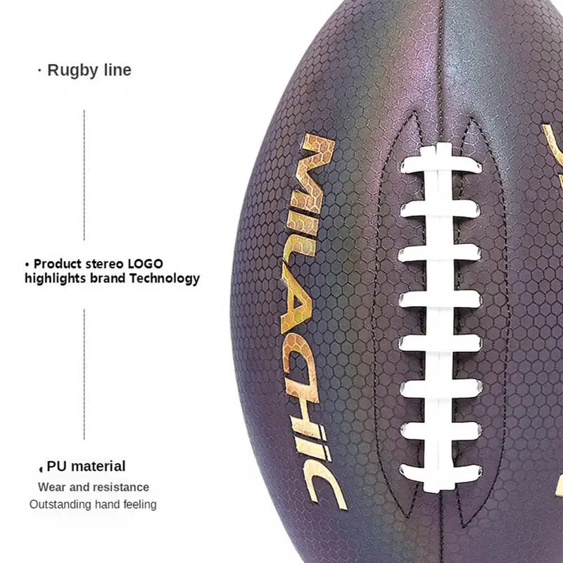 Glowing Reflective Football Training Ball, Luminous American Football Balls, Reflective, Wear-Resistant