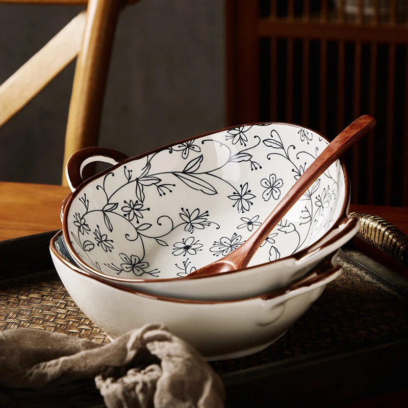 780ml Japanese soup bowl with handle,