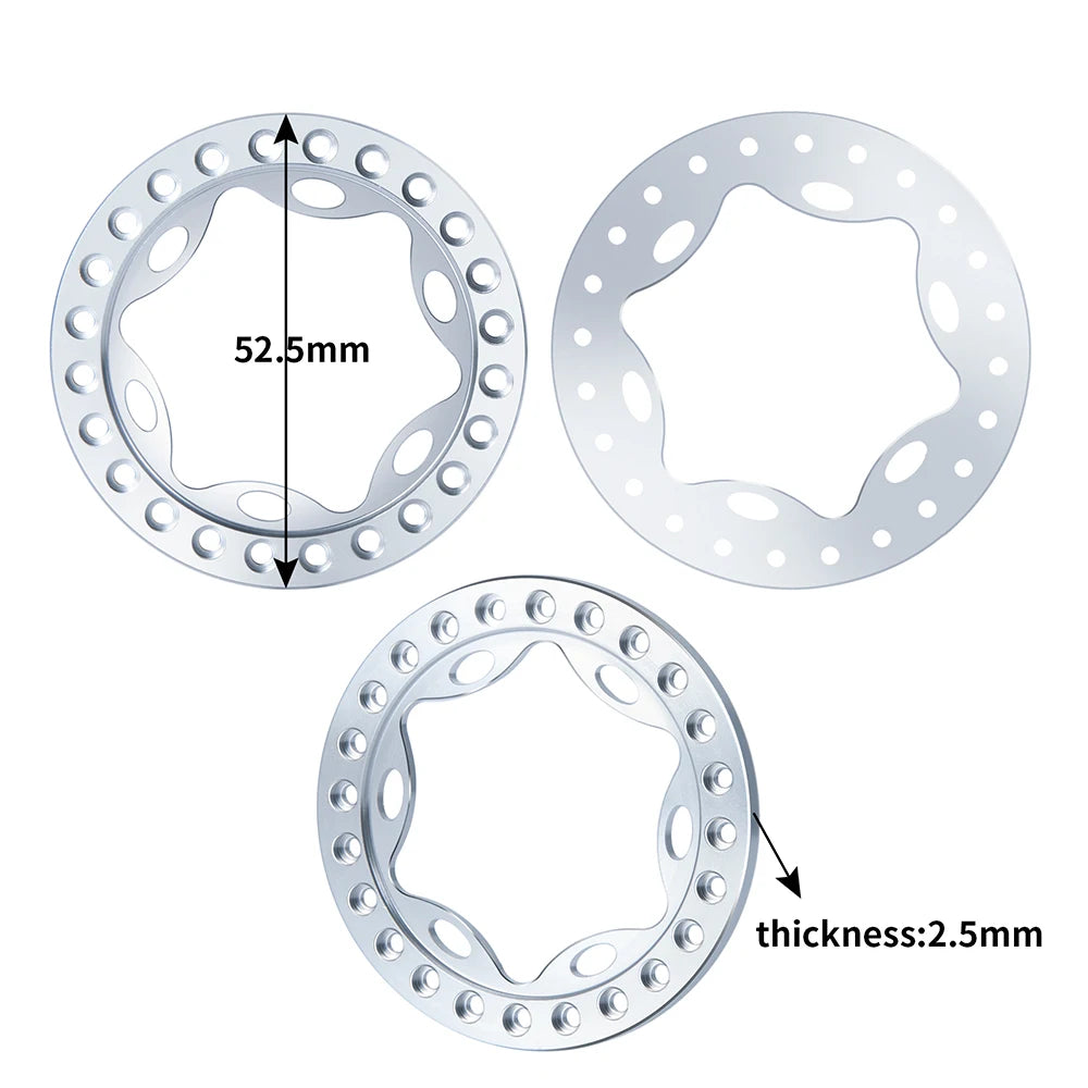 YEAHRUN 4PCS Aluminum Alloy 1.9" Wheel Outer Beadlock Ring for 1/10 RC Crawler Axial SCX10 90046 TRX4 1.9 Wheel Rims